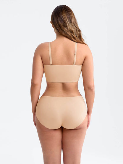 Wireless Strapless Anti-Slip Comfort Bandeau Bra for Women with Molded Cups, Convertible Straps & Ultra-Soft Fabric