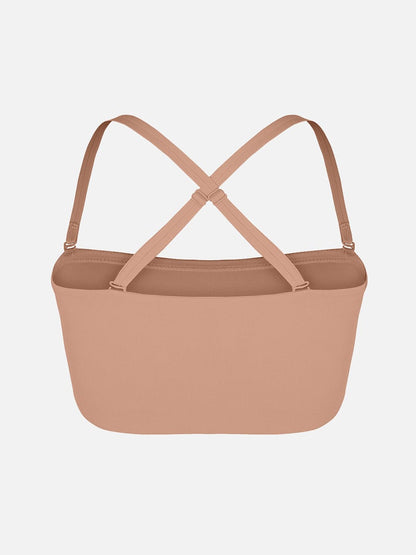 Wireless Strapless Anti-Slip Comfort Bandeau Bra for Women with Molded Cups, Convertible Straps & Ultra-Soft Fabric