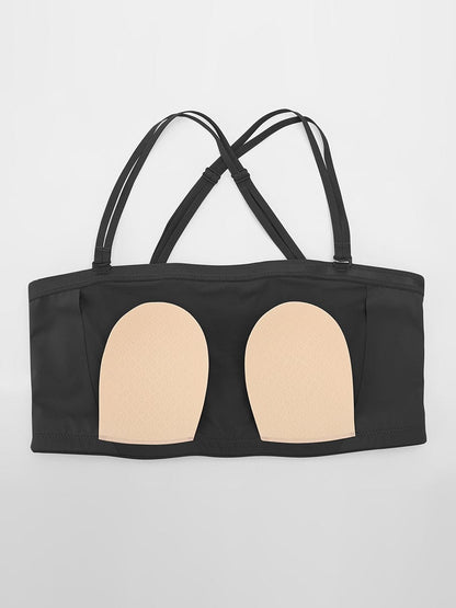 Wireless Strapless Anti-Slip Comfort Bandeau Bra for Women with Molded Cups, Convertible Straps & Ultra-Soft Fabric