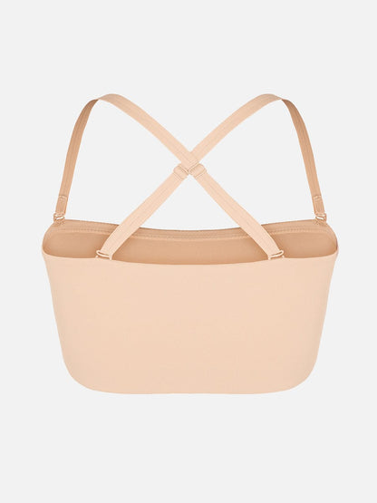 Wireless Strapless Anti-Slip Comfort Bandeau Bra for Women with Molded Cups, Convertible Straps & Ultra-Soft Fabric