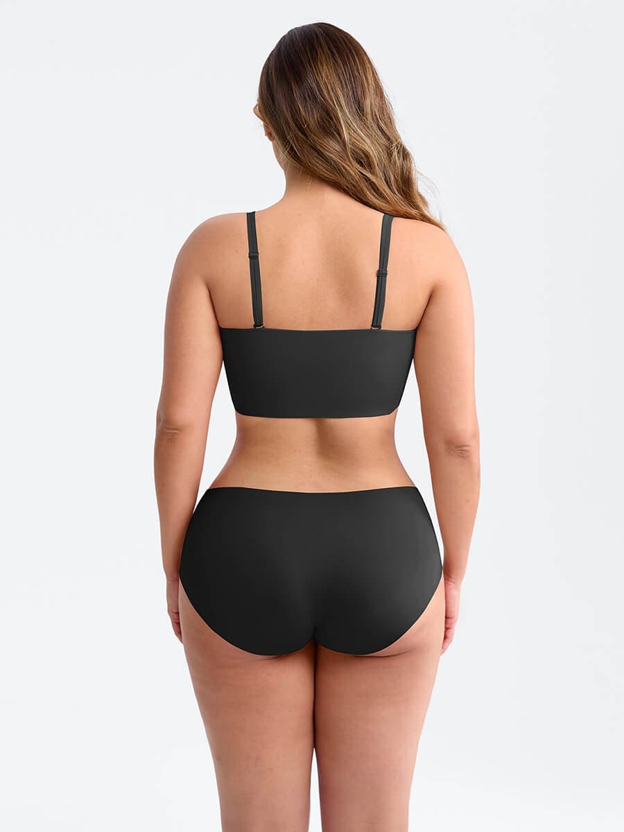 Wireless Strapless Anti-Slip Comfort Bandeau Bra for Women with Molded Cups, Convertible Straps & Ultra-Soft Fabric