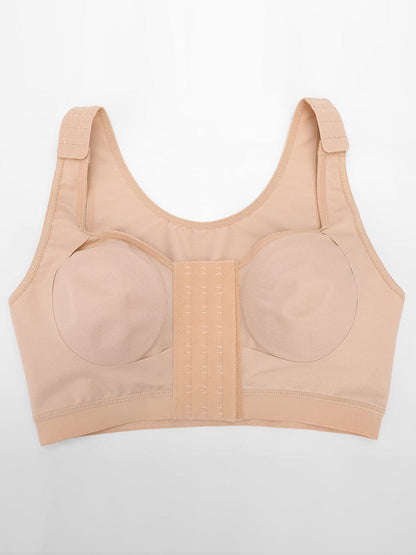 Women's Recovery Comfort Front Closure Wireless Gentle Compression Support Bra with 3D Molded Cups & Wide Adjustable Straps