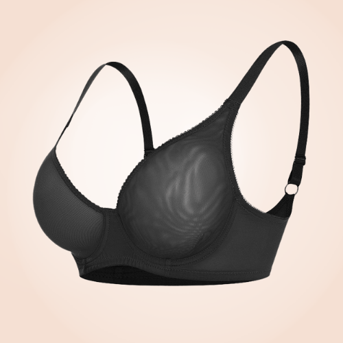 Sheer Mesh Push Up Plus Size Bra