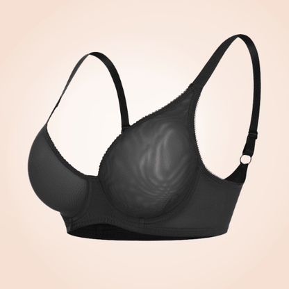 Sheer Mesh Push Up Plus Size Bra