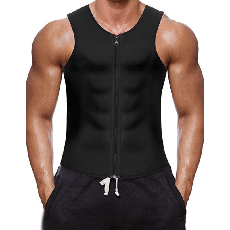Men Seamless Slimming Compression Body Shaper Corset Sauna Suit