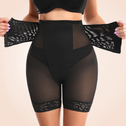 Sheer Mesh Instant Butt Lifting Waist Slimming Shapewear Shorts