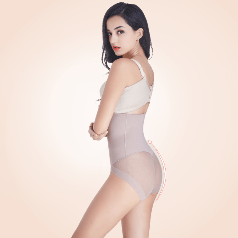 High Waist Underdress Panty Body Sculpting Shapewear Mesh Back Panty