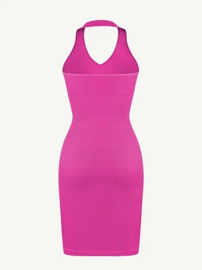 Halter Neck Bodycon Shapewear Mini Dress