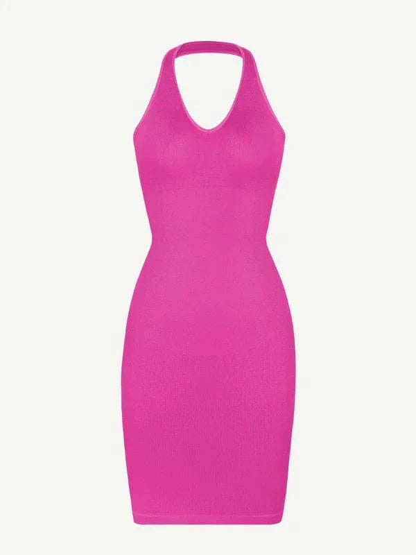 Halter Neck Bodycon Shapewear Mini Dress