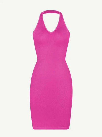 Halter Neck Bodycon Shapewear Mini Dress
