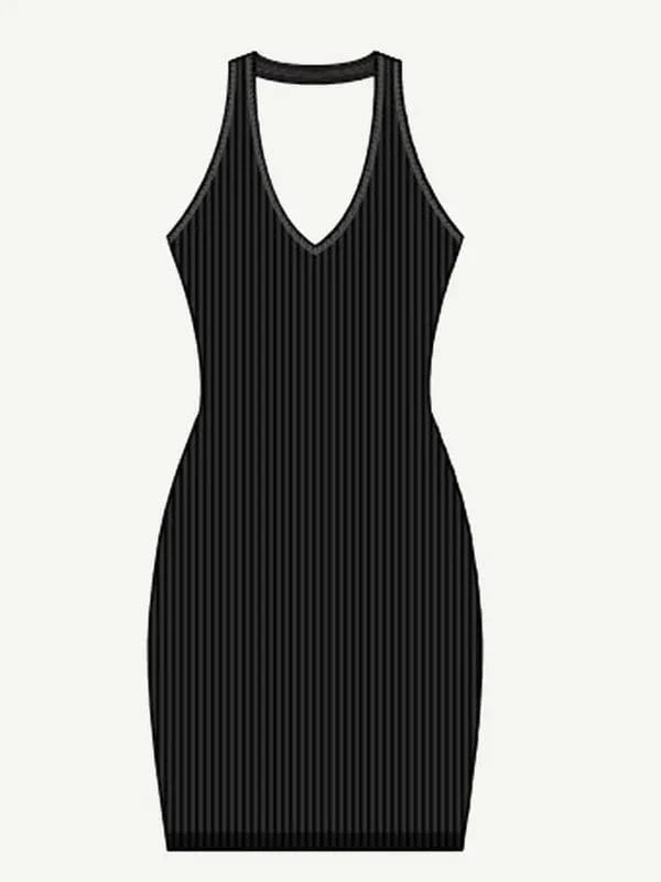 Halter Neck Bodycon Shapewear Mini Dress