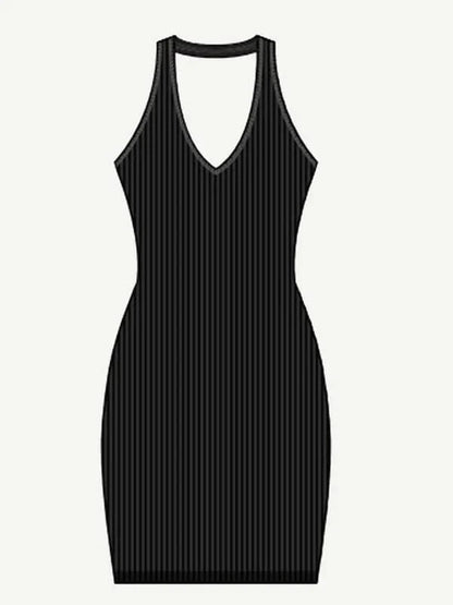 Halter Neck Bodycon Shapewear Mini Dress