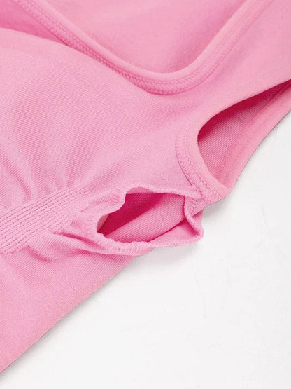 Midi Sleeveless Square Neck Built Bra Shapewear Dress