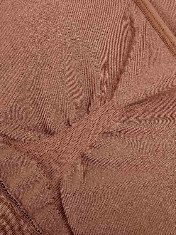 Midi Sleeveless Square Neck Built Bra Shapewear Dress