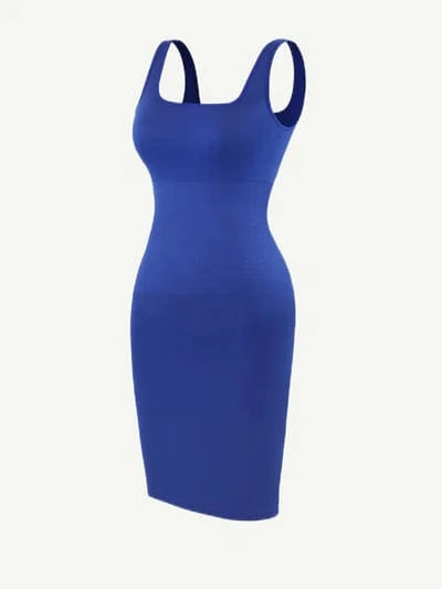 Snatched Square Neck Mini Dress Shapewear Bodycon With Removable Pads
