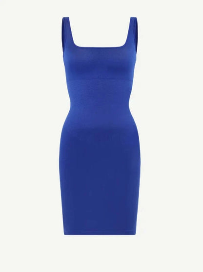 Snatched Square Neck Mini Dress Shapewear Bodycon With Removable Pads