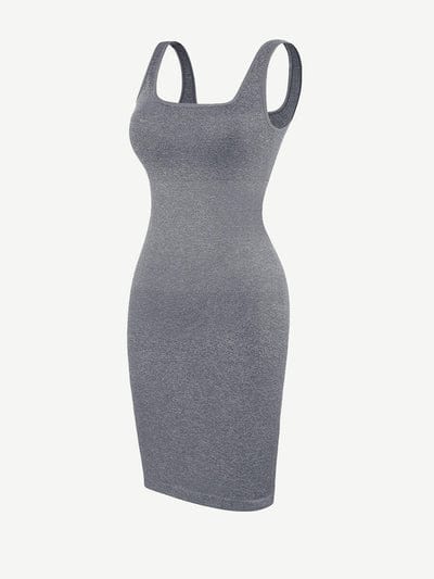 Snatched Square Neck Mini Dress Shapewear Bodycon With Removable Pads