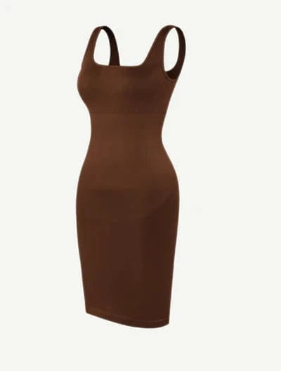 Snatched Square Neck Mini Dress Shapewear Bodycon With Removable Pads