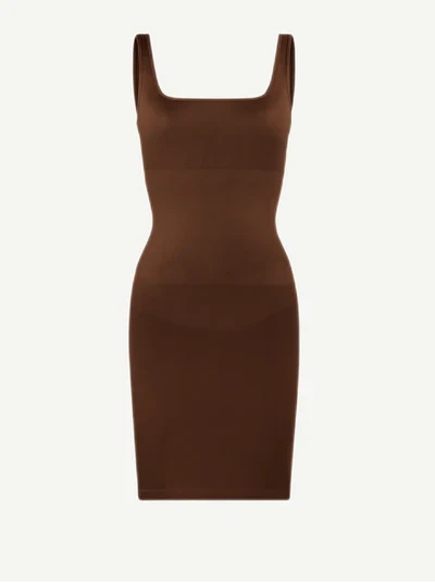 Snatched Square Neck Mini Dress Shapewear Bodycon With Removable Pads