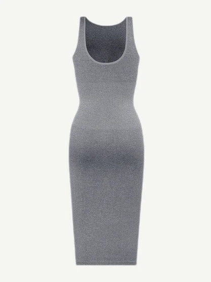 Tummy Control Bodycon Shapewear Midi Dress