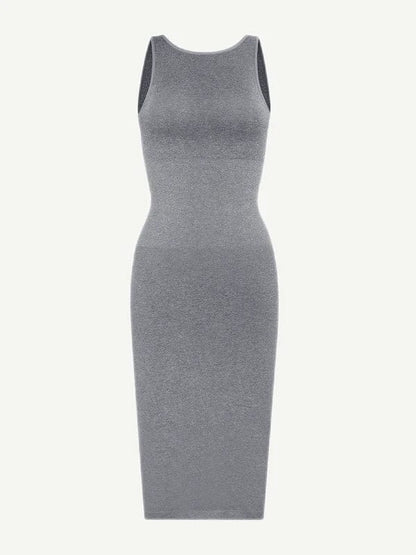 Tummy Control Bodycon Shapewear Midi Dress