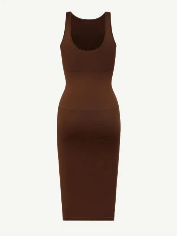 Tummy Control Bodycon Shapewear Midi Dress