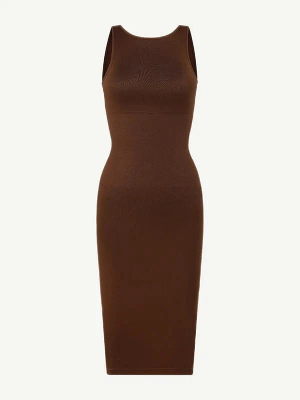 Tummy Control Bodycon Shapewear Midi Dress