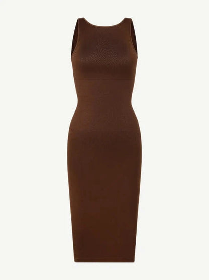 Tummy Control Bodycon Shapewear Midi Dress