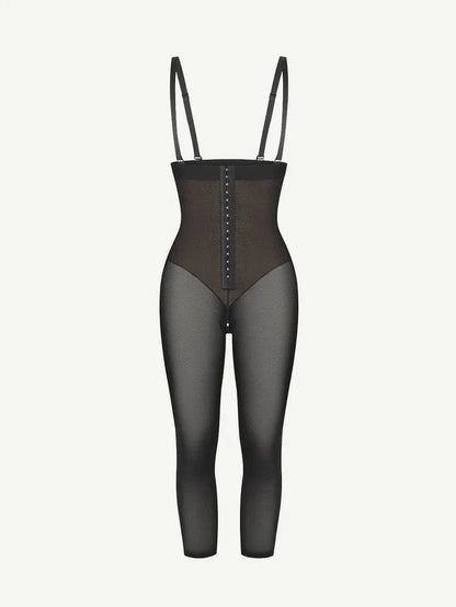Adjustable Straps Open-Bust Tummy Control Shapewear Bodysuit