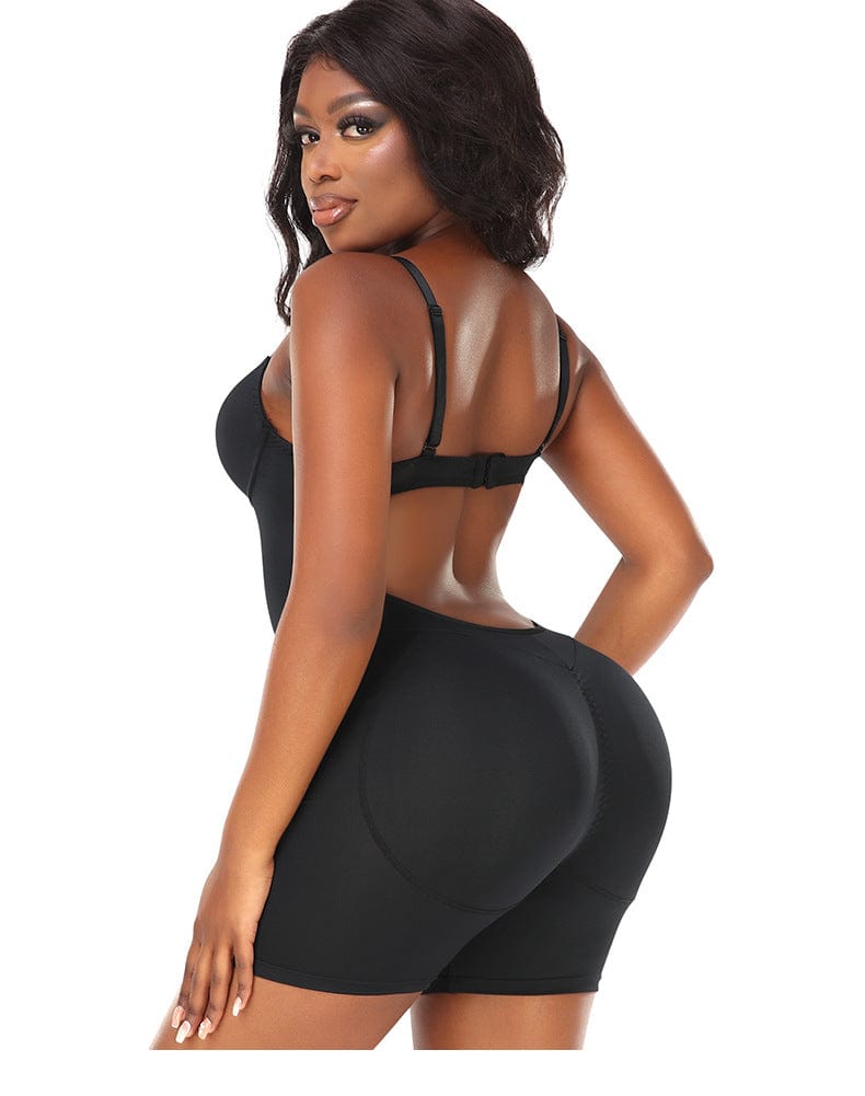 Backless Tummy Control Hip Lifting Shapewear Bodysuit with Bust Support