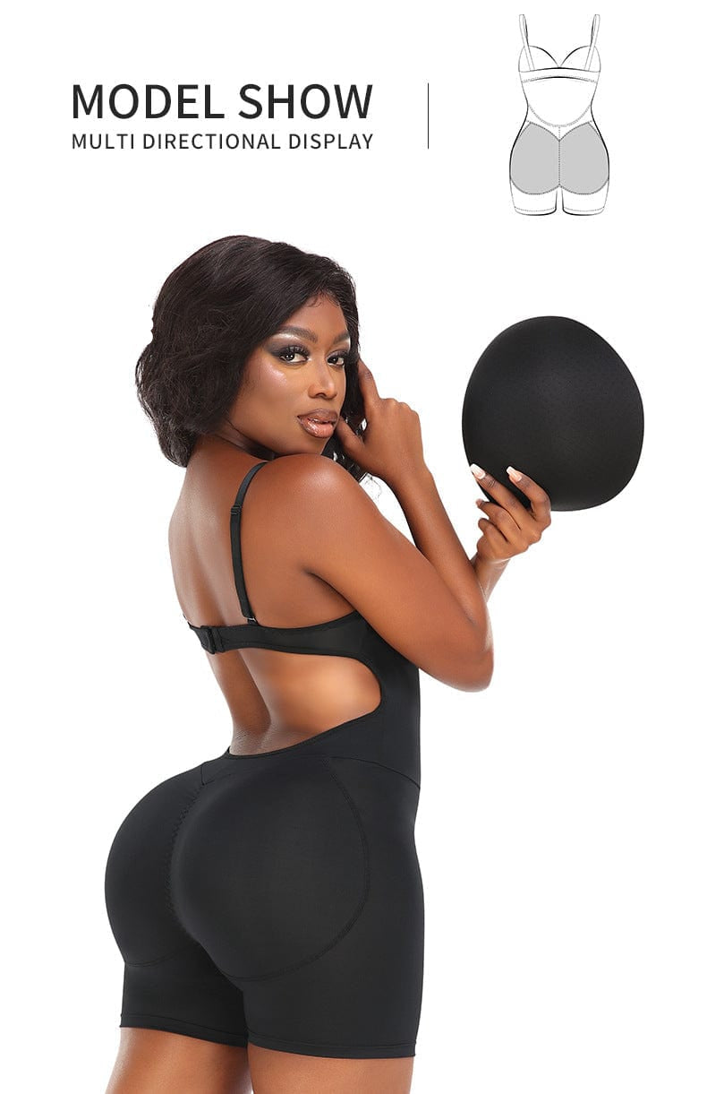 Backless Tummy Control Hip Lifting Shapewear Bodysuit with Bust Support