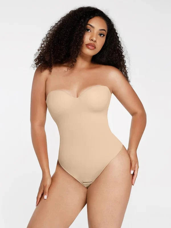 Strapless Underwire One-Piece Tummy Control Bodysuit Shapewear