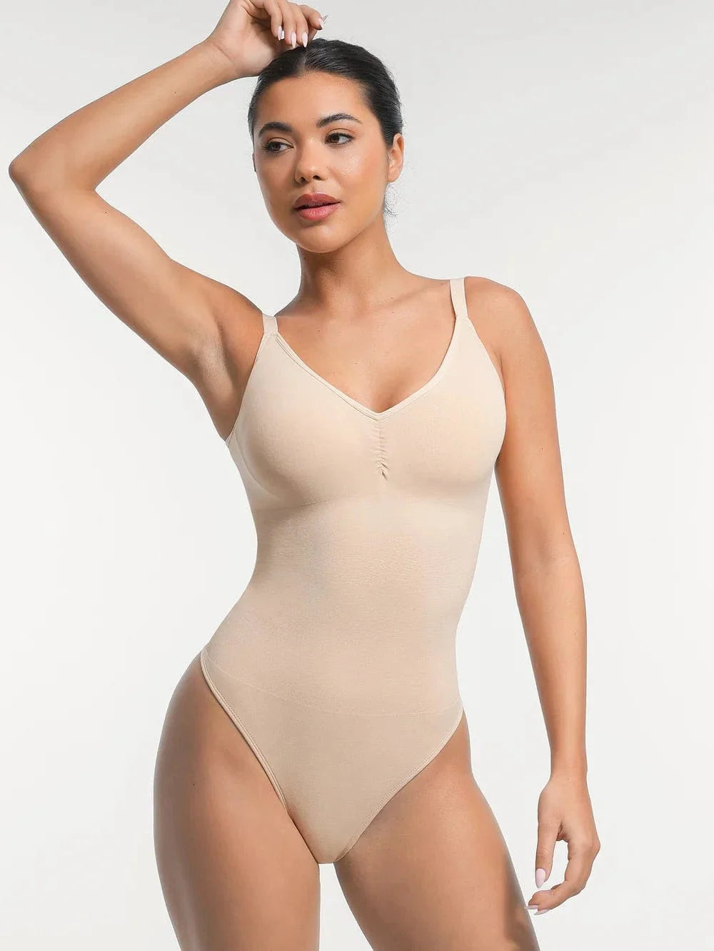 Seamless Waist & Tummy Control Shapewear Bodysuit With Built-In Bra