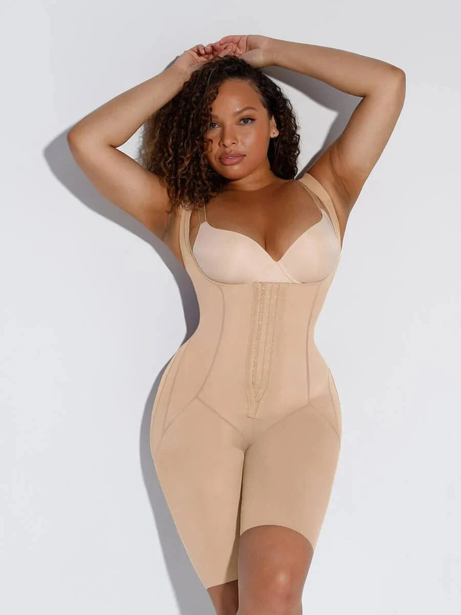 U Shaped Open Bust Tummy Control Shapewear Bodysuit