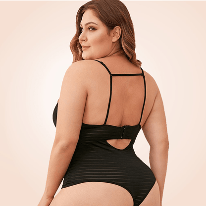 Black Cross-Border Backless Bodysuit Thong Lingerie