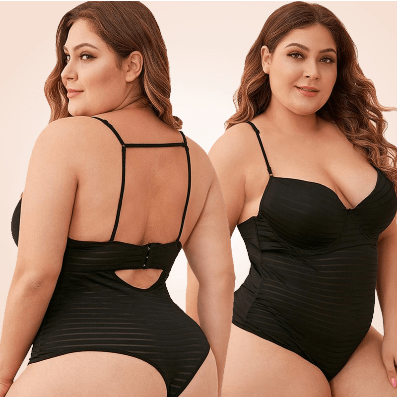 Black Cross-Border Backless Bodysuit Thong Lingerie