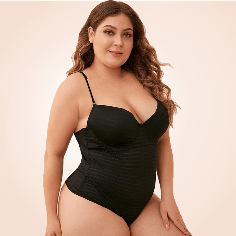 Black Cross-Border Backless Bodysuit Thong Lingerie