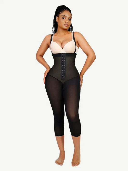 Adjustable Straps Open-Bust Tummy Control Shapewear Bodysuit