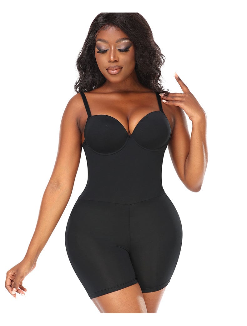 Backless Tummy Control Hip Lifting Shapewear Bodysuit with Bust Support