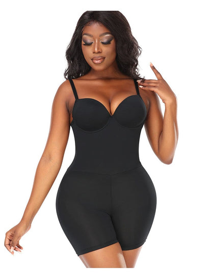 Backless Tummy Control Hip Lifting Shapewear Bodysuit with Bust Support