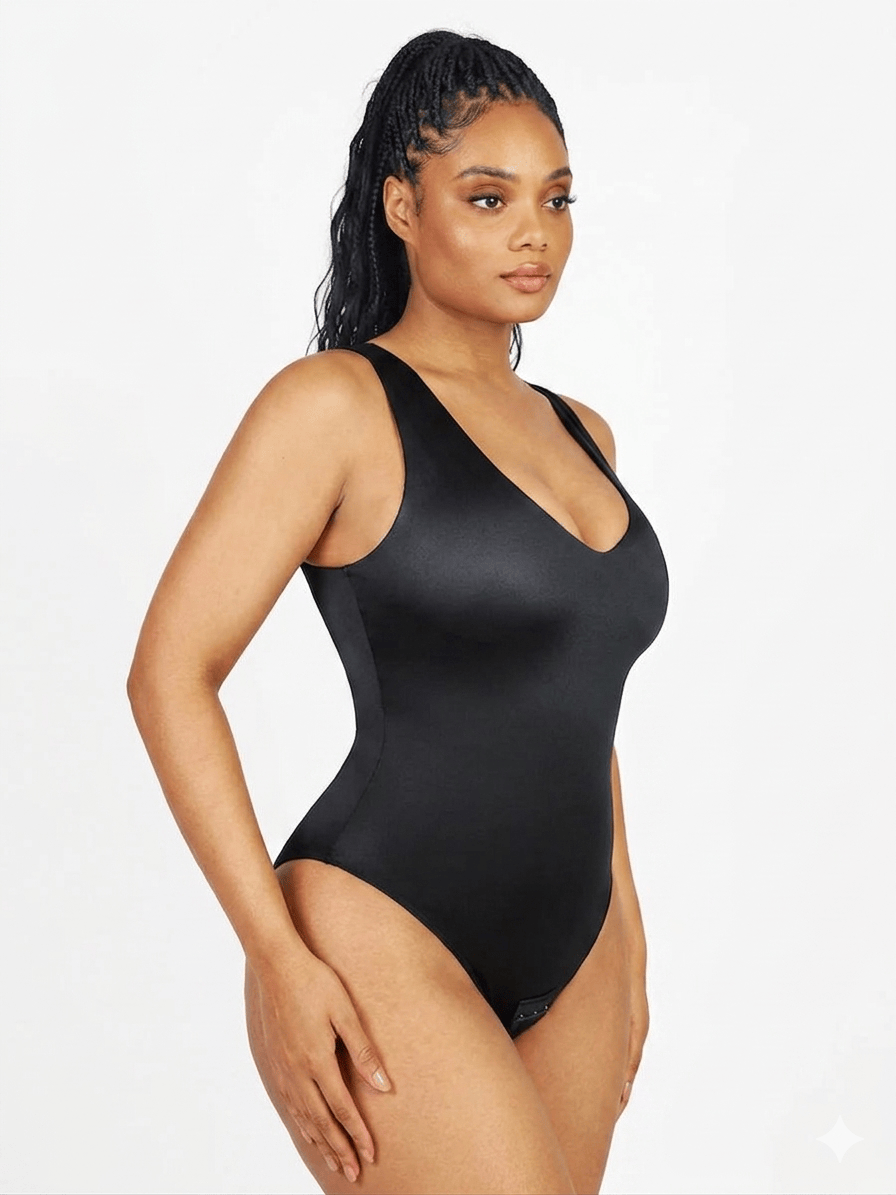Deep V Neck Waist Slimming Shapewear Bodysuit
