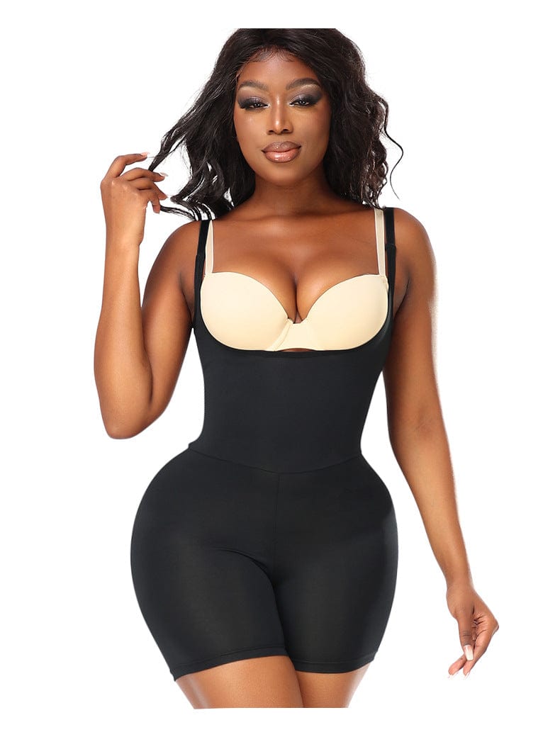 Women Bum Lifting Tummy Control Shaping Bodysuit with Hip Pads