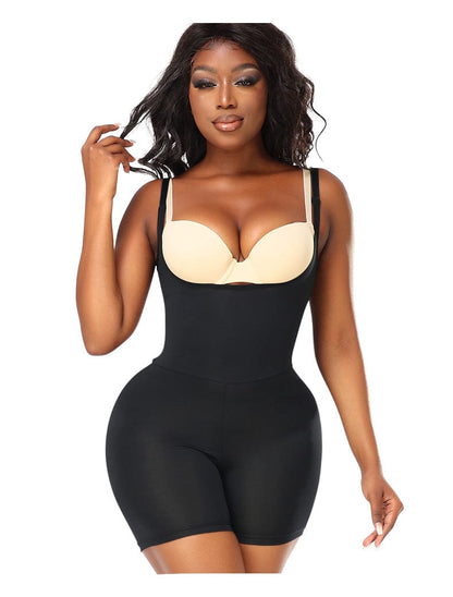 Women Bum Lifting Tummy Control Shaping Bodysuit with Hip Pads