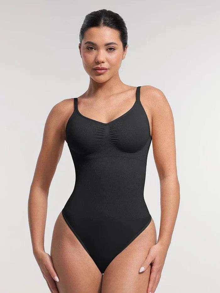 Seamless Shapewear Bodysuit with Tummy Control and Built-In Chest Support
