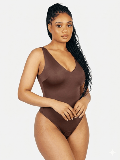 Deep V Neck Waist Slimming Shapewear Bodysuit