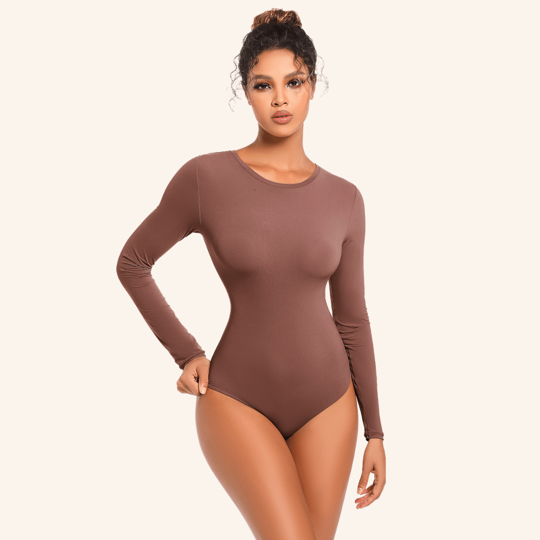 Long Sleeved Super Stretch Tummy Control Shaping Bodysuit