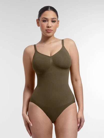 Seamless Shapewear Bodysuit with Tummy Control and Built-In Chest Support