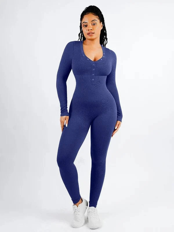 Full Body Bodysuit Deep V High Elastic Shaping Jumpsuit