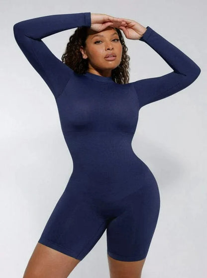 Seamless Body Sculpting Tummy Control Shapewear Bodysuit with Removable Cups