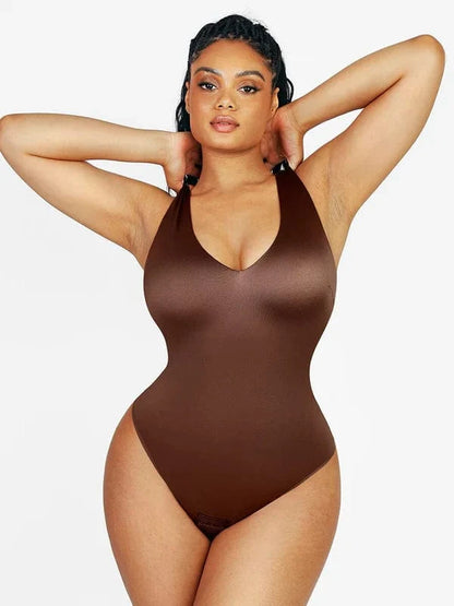 Deep V Neck Waist Slimming Shapewear Bodysuit
